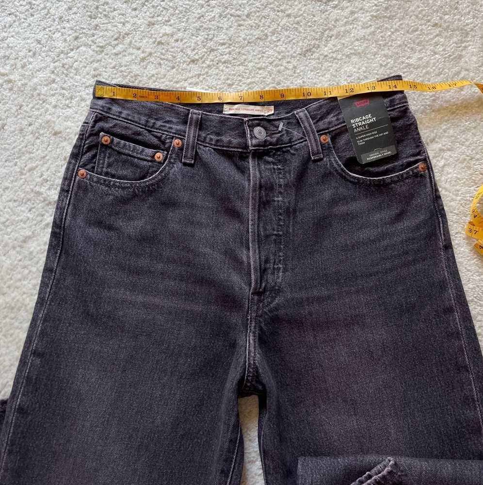 NWT Levi's Premium Ribcage Straight Ankle Women's Jeans Tinted Sky Size 29/27 - Picture 11 of 14